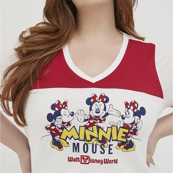Disney Tops - NWT TORRID MINNIE MICKEY MOUSE FOOTBALL TEE TOP DISNEY WORLD, Plus Size 1X
